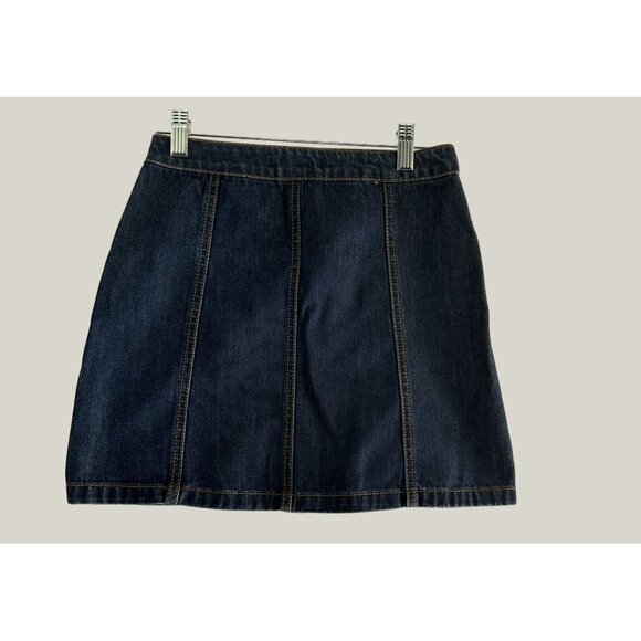 Forever 21 Women's Denim Button-Front Mini Skirt Size S Sku 3189 - Picture 4 of 5